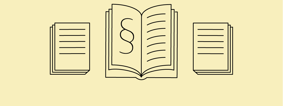copyright: Stadt Wien Grafik: Bücher mit Paragraphenzeichen und Blätter